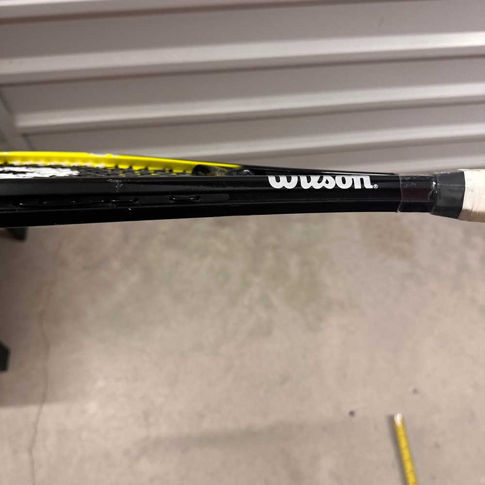 Wilson Court Zone Tennis Racquet Power Bridge Technology Yellow Black Grip 4 3/8 - Picture 11 of 14
